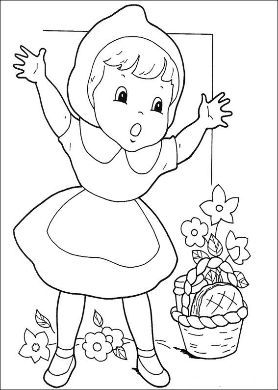 Drawing 7 from Little Red Riding Hood to print and coloring
