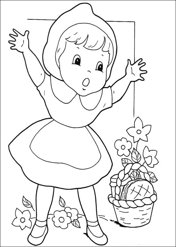 Coloriage 7 de Le Petit Chaperon rouge  imprimer et colorier