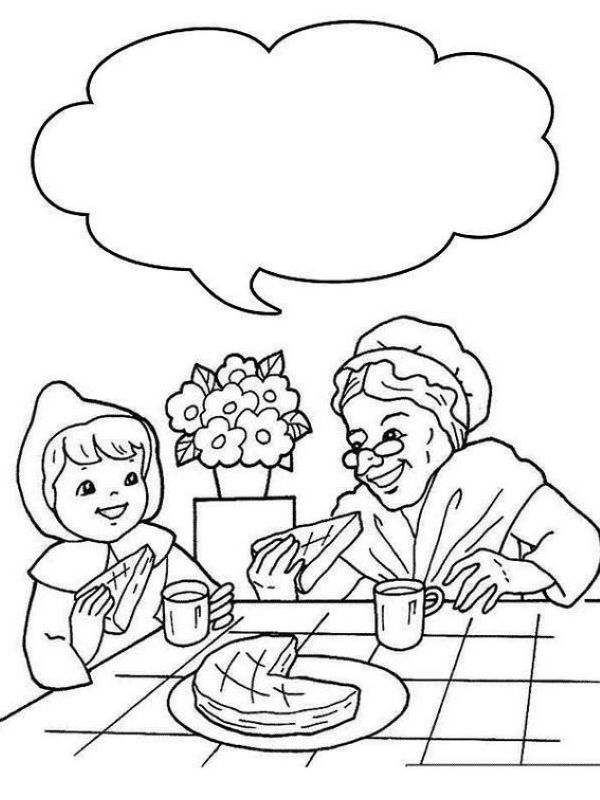 Drawing 11 from Little Red Riding Hood coloring page to print and coloring