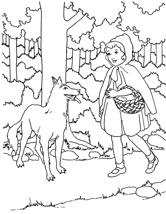 Drawing 24 from Little Red Riding Hood coloring page to print and coloring