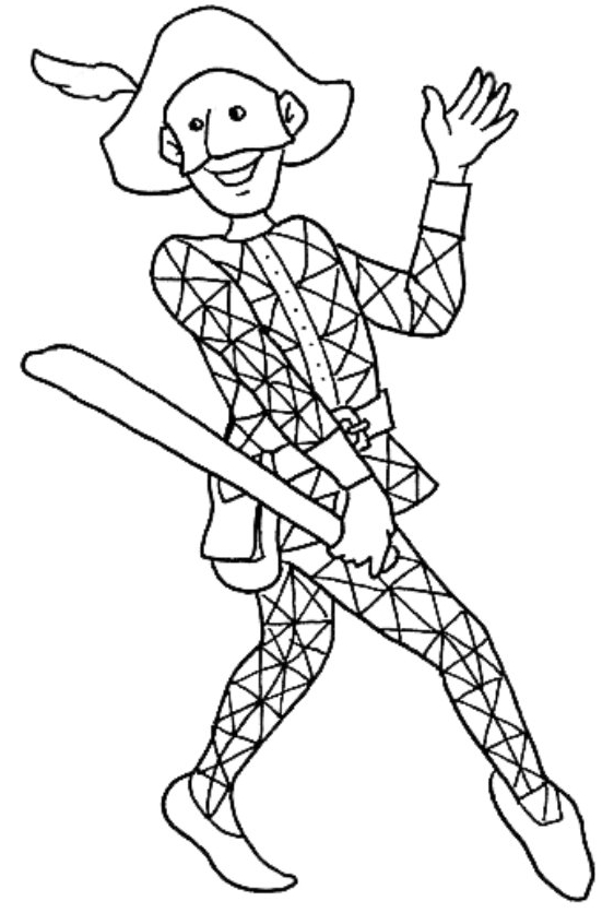 Carnival coloring page to print and coloring - Drawing 1