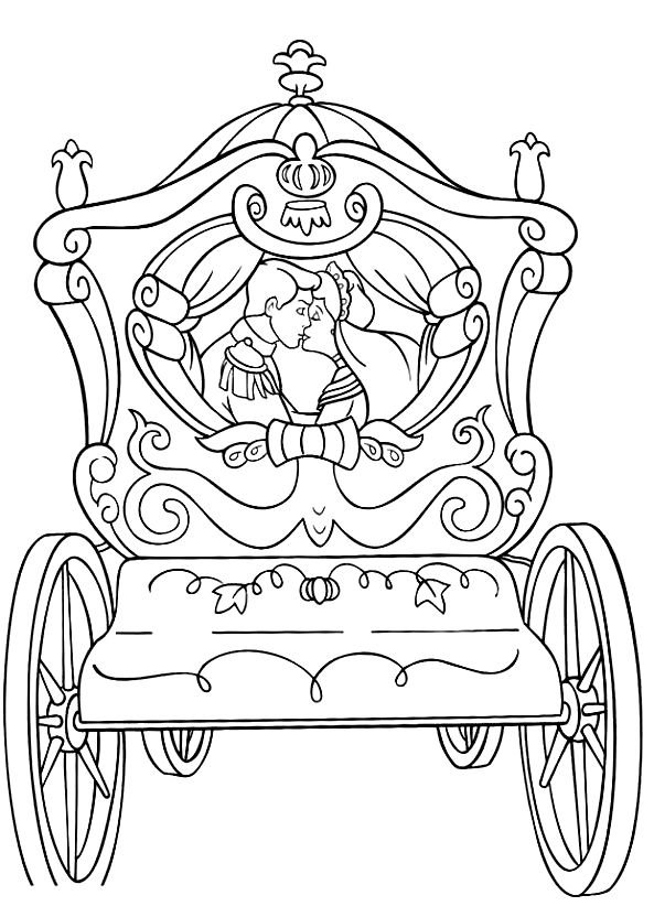 Drawing 7 from Cinderella coloring page to print and coloring
