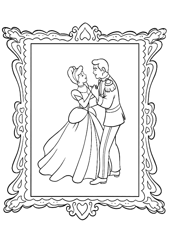 Ausmalbilder  14 von Cinderella (Aschenputtel) zum Drucken und Frben