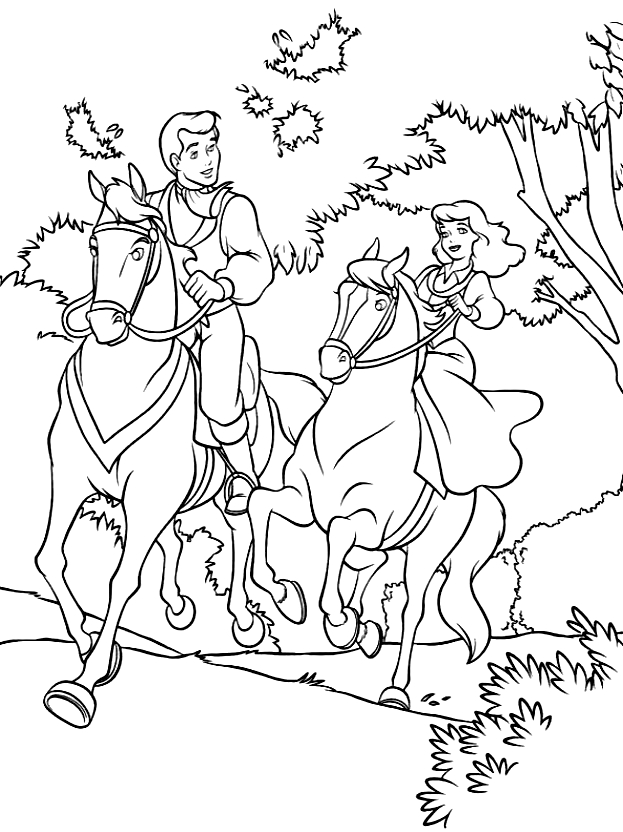 Drawing 20 from Cinderella coloring page to print and coloring