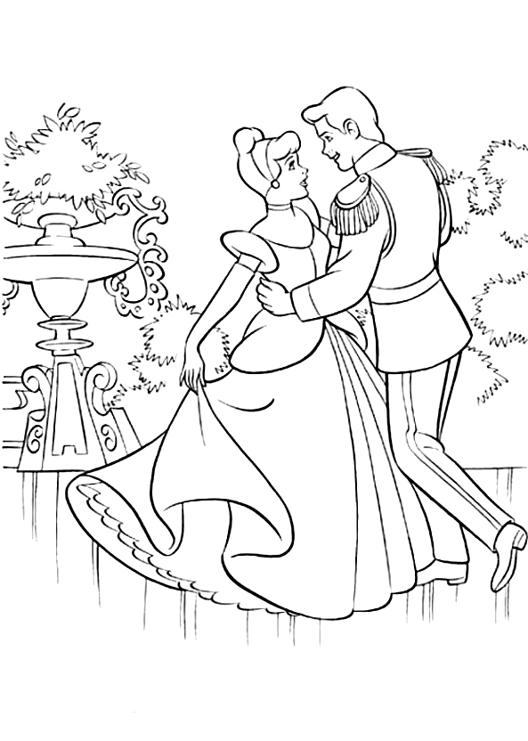 Drawing 24 from Cinderella coloring page to print and coloring