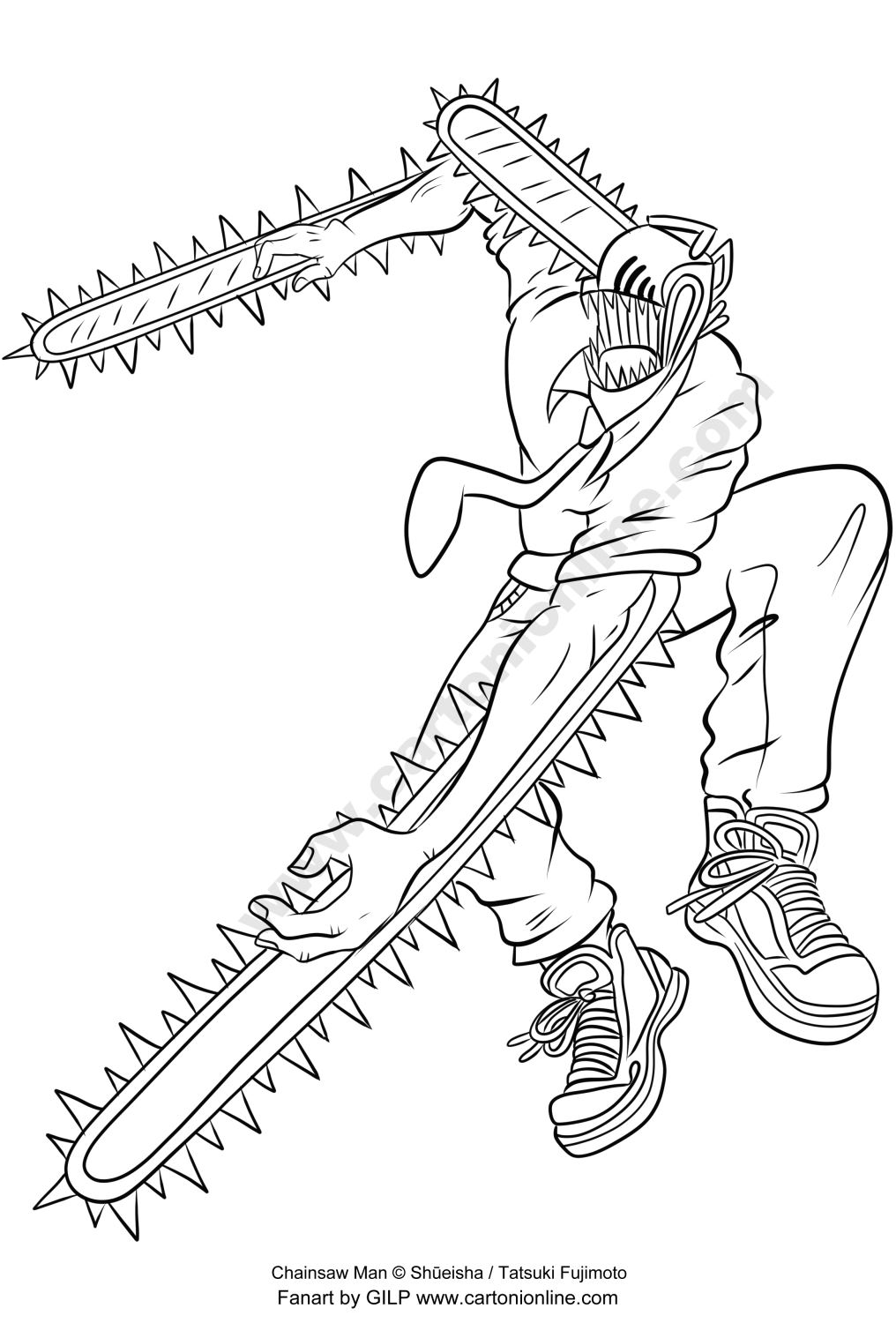 Disegno di Chainsaw Man di Chainsaw Man da stampare e colorare