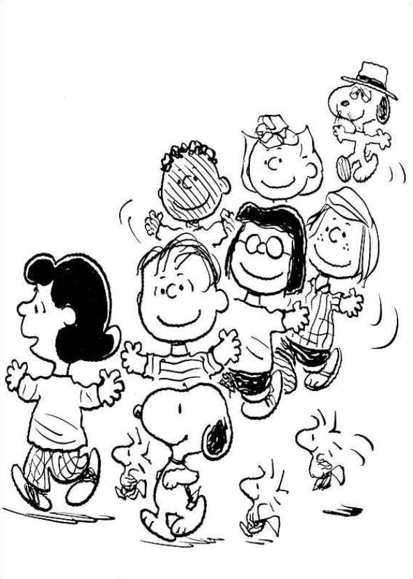 Charlie Brown ritning målarbok för tryck och färg
