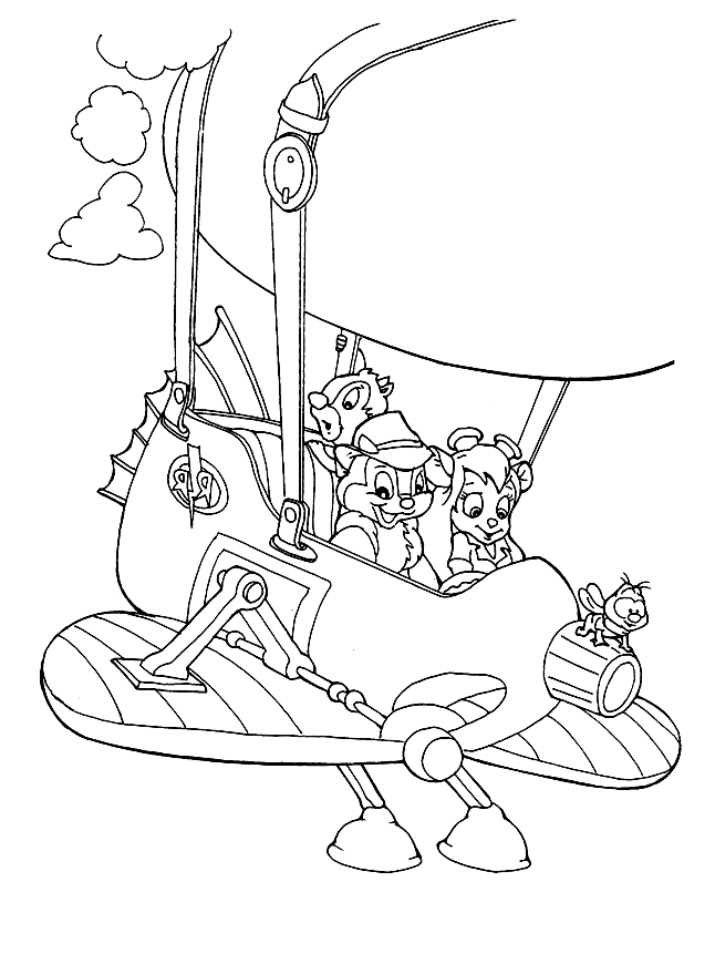 Drawing 8 from Chip and Dale coloring page to print and coloring