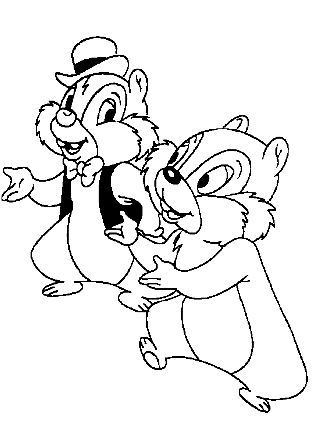 Drawing 11 from Chip and Dale coloring page to print and coloring