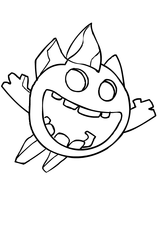 Ice Spirit of Clash Royale coloring page to print and color