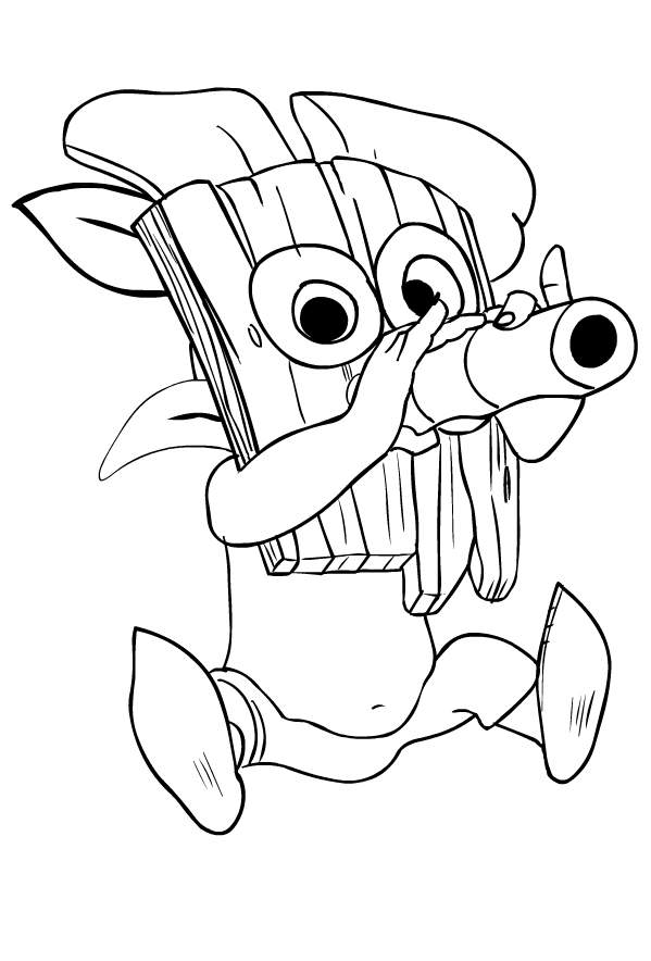 Dibujo de Dart Goblin de Las Clash Royale para imprimir y colorear