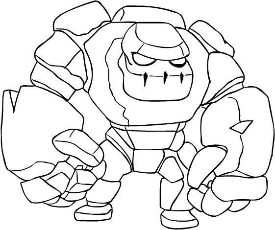 Dibujo de Golem de Las Clash of Clans para colorear