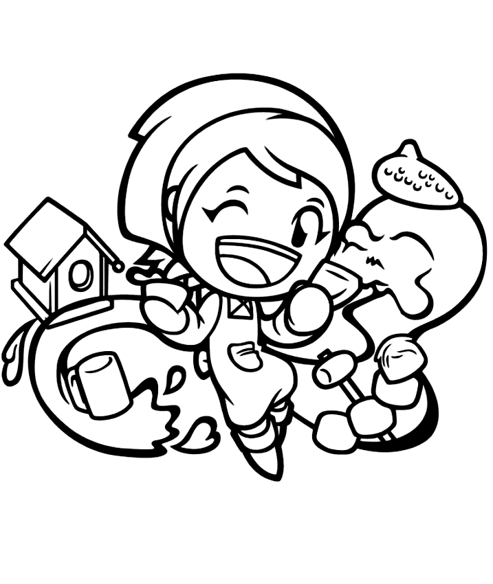 Drawing 4 from Cooking Mama coloring page to print and coloring
