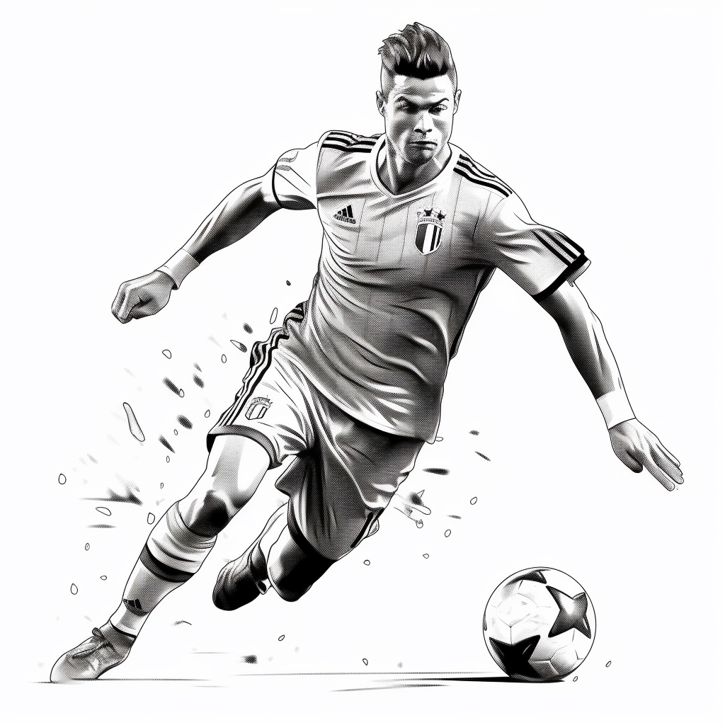 Cristiano Ronaldo 07 desen pentru imprimare și culoare