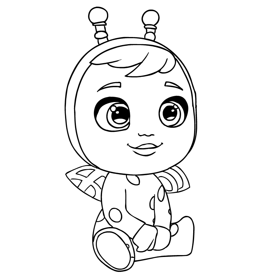 Crying Baby Coloring Pages