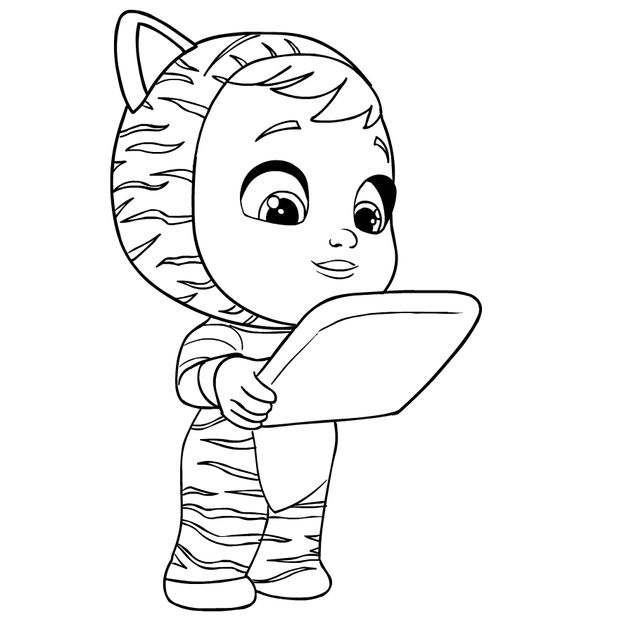 Crying Baby Coloring Pages