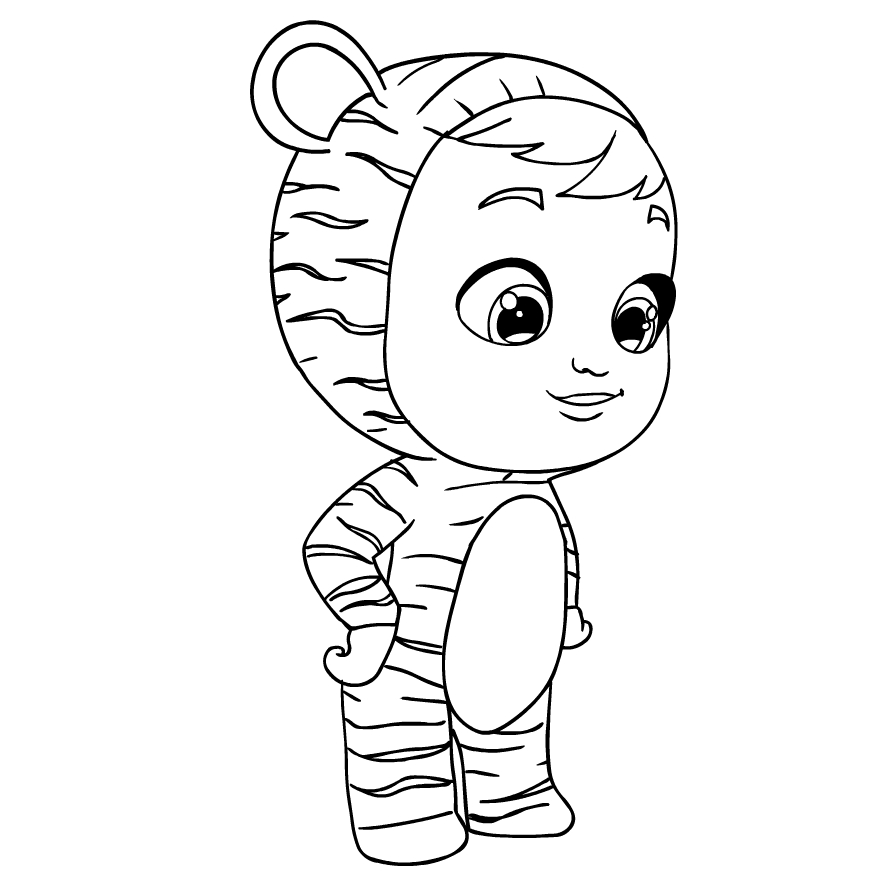 Baby Crying Coloring Pages