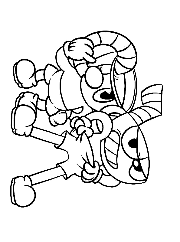Cuphead drawing 6 to print and color.