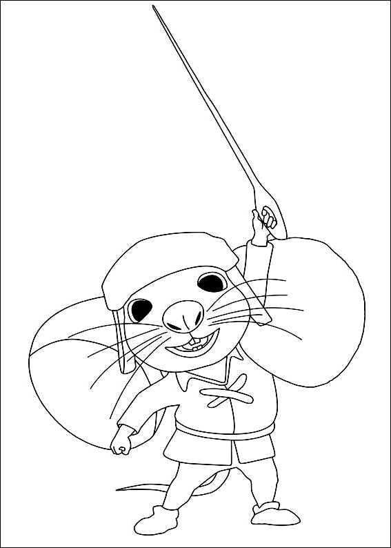 Drawing 19 from Despereaux coloring page to print and coloring