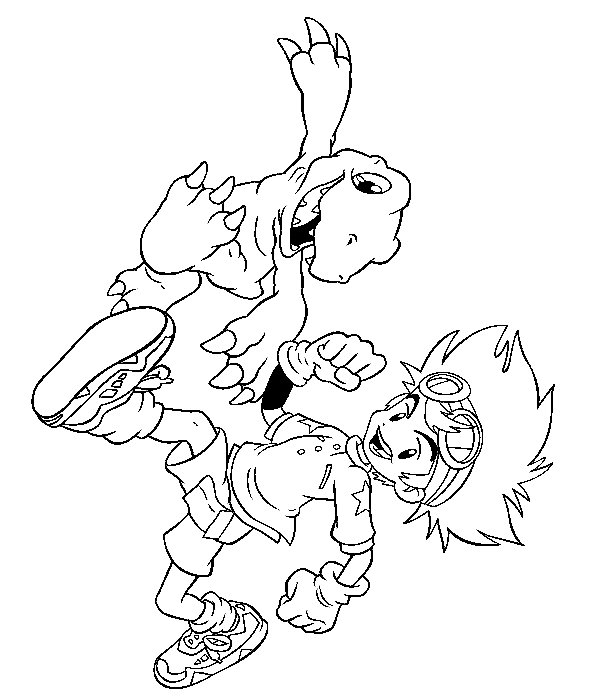 Drawing 1 from Digimon coloring page to print and coloring