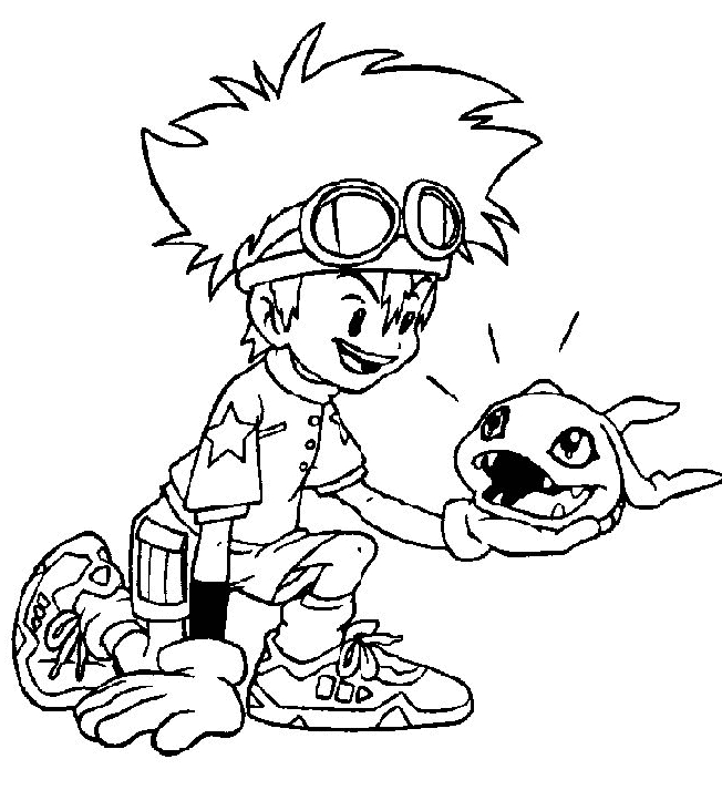 Drawing 15 from Digimon coloring page to print and coloring