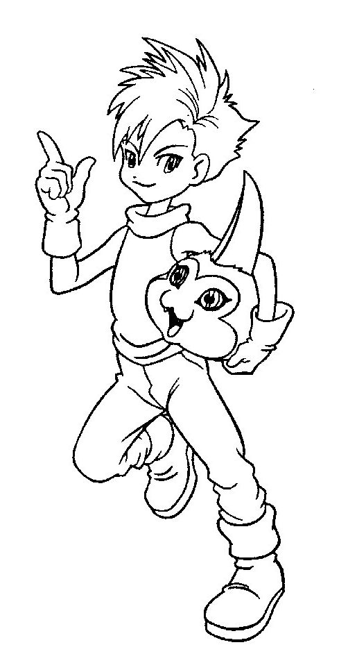 Drawing 20 from Digimon coloring page to print and coloring