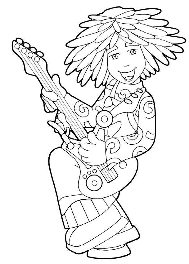 Drawing 3 from Doodlebops coloring page to print and coloring