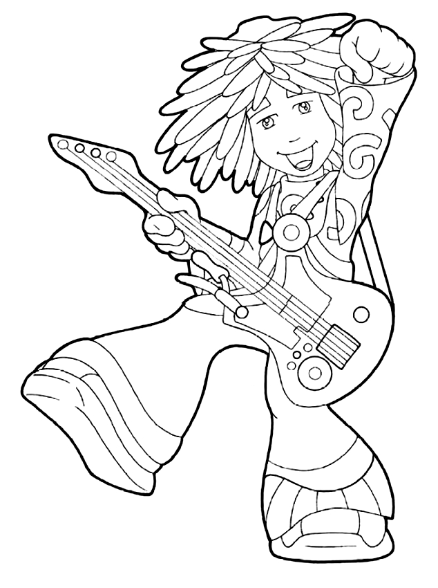Drawing 4 from Doodlebops coloring page to print and coloring