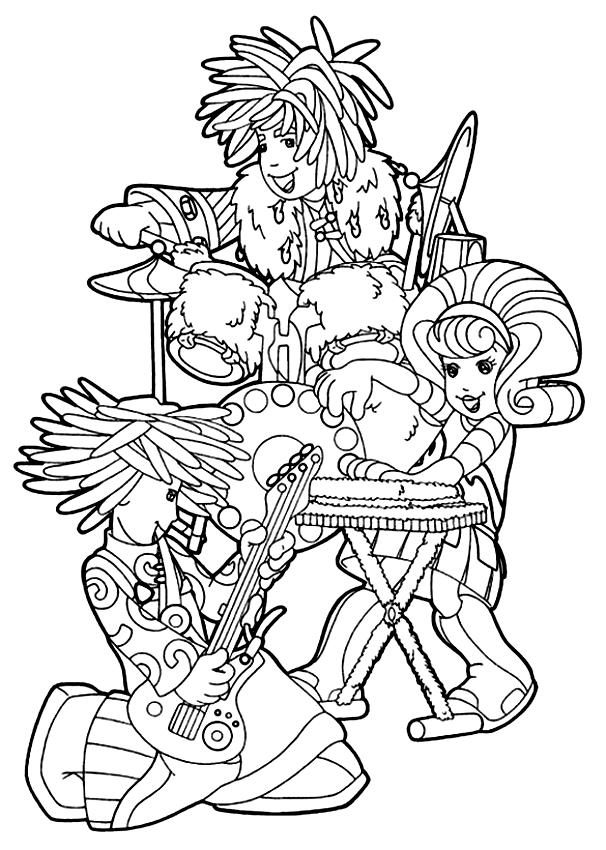 Drawing 6 from Doodlebops coloring page to print and coloring