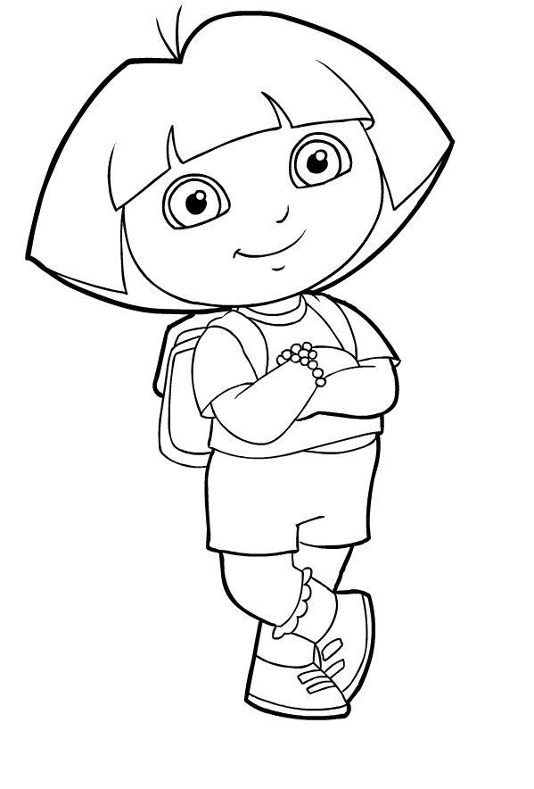 Desenho de Dora, a Exploradora de Dora, a Exploradora para imprimir e colorir