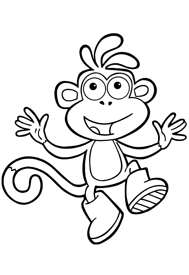 Drawing 5 from Dora the Explorer coloring page to print and coloring