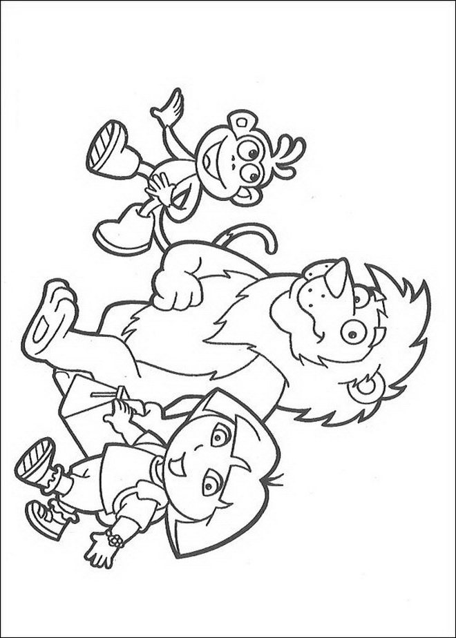 Desenul 10 al Dora exploratorului pentru a imprima și a colora