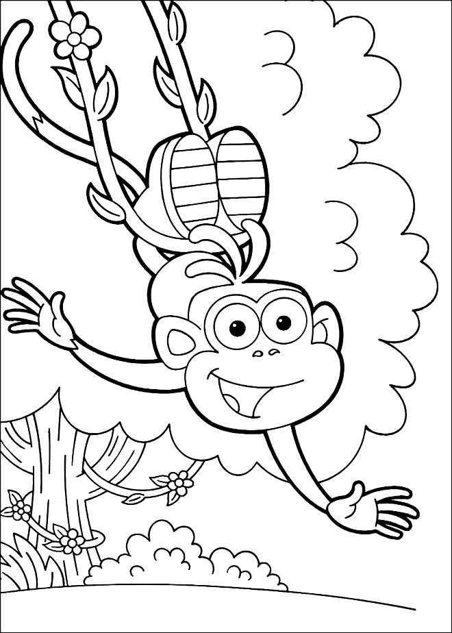 Drawing 13 from Dora the Explorer coloring page to print and coloring