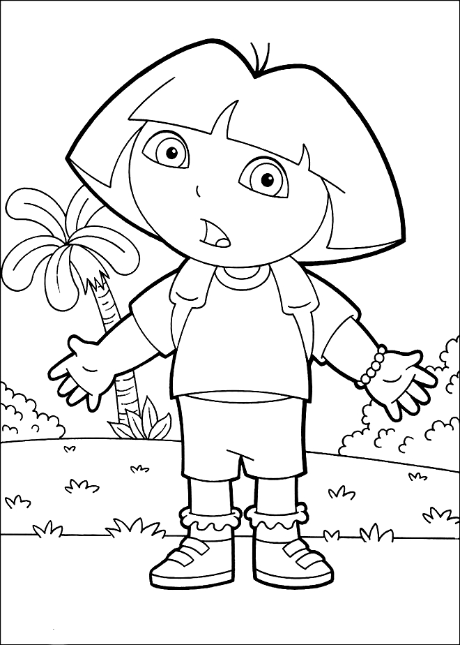 Disegno 15 di Dora l'esploratrice da stampare e colorare