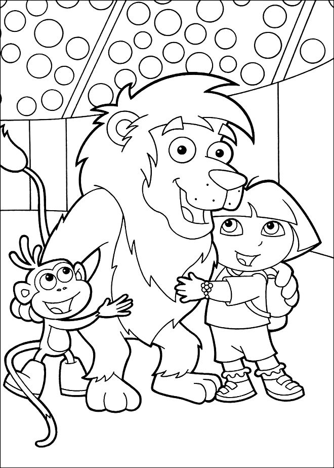 Desenul 17 al Dora exploratorului pentru a imprima și a colora