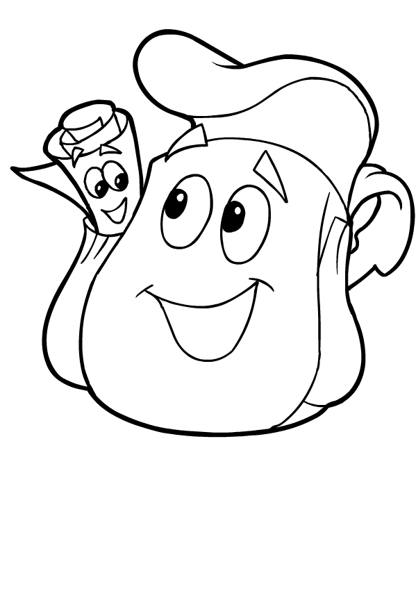Zainetto from Dora the Explorer coloring page to print and coloring