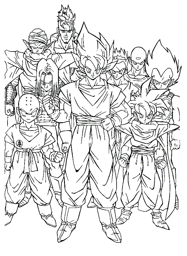 Disegno 8 di Dragon Ball Z da stampare e colorare