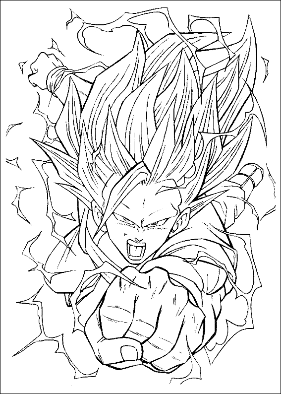 Desenhos do Dragon Ball Z para Imprimir e Colorir