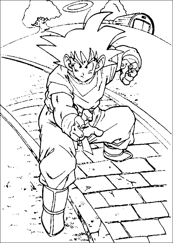 Coloriage 21 de Dragon Ball Z  imprimer et colorier