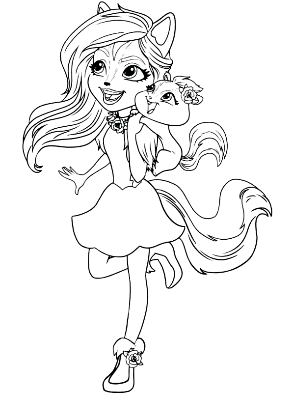 Drawing 6 from Enchantimals coloring page to print and coloring