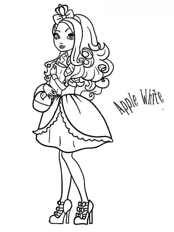 Drawing 1 from Ever After High coloring page to print and coloring