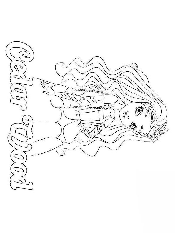 Drawing 6 from Ever After High coloring page to print and coloring