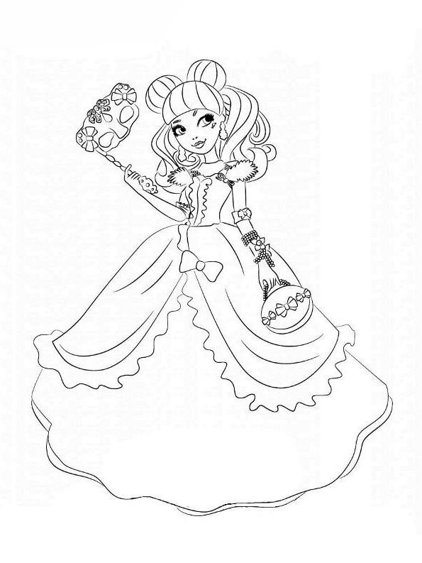 Drawing 13 from Ever After High coloring page to print and coloring