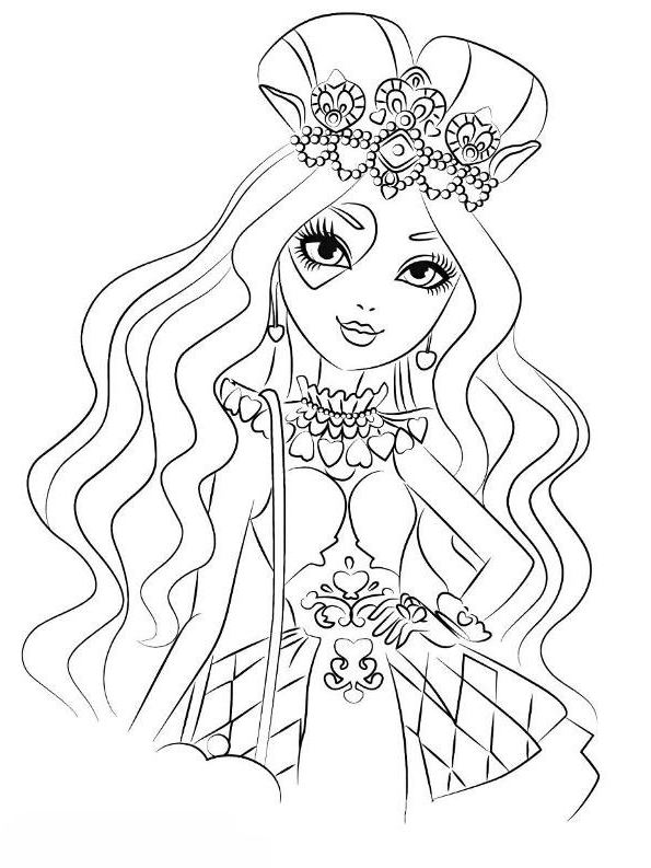 Drawing 24 from Ever After High coloring page to print and coloring
