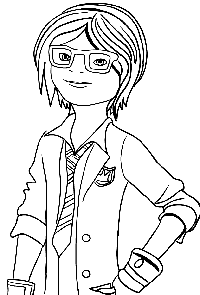 Gioele from Extreme Football coloring page to print and coloring