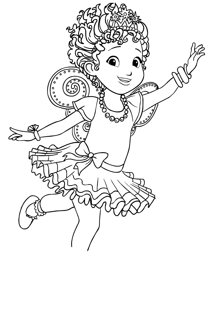 Coloriage 1 de Fancy Nancy Clancy  imprimer et colorier