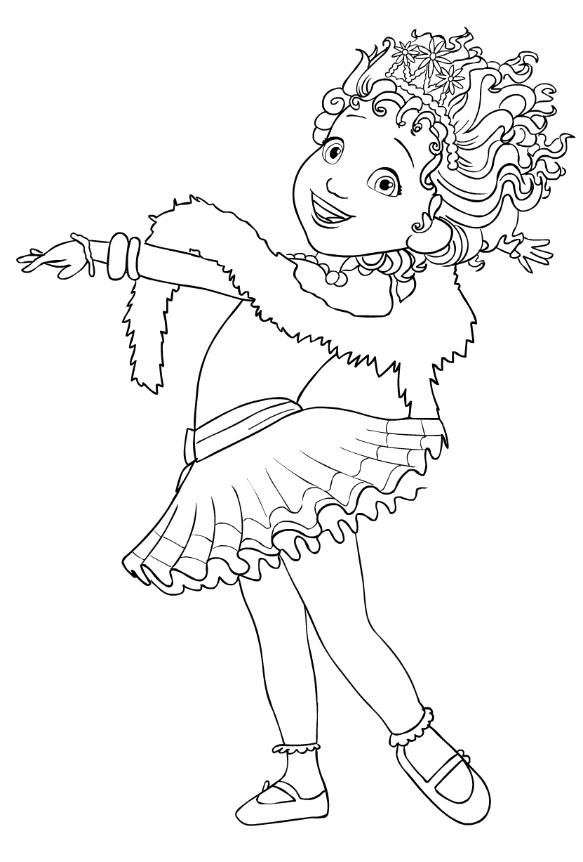 Coloriage 3 de Fancy Nancy Clancy  imprimer et colorier