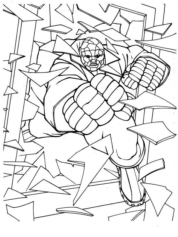 Drawing 12 from Fantastic Four coloring page to print and coloring
