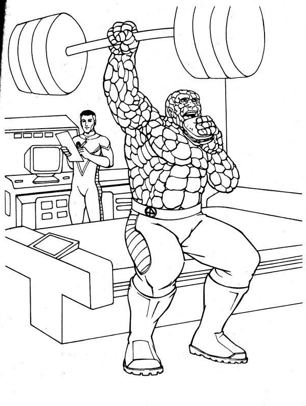 Drawing 14 from Fantastic Four coloring page to print and coloring
