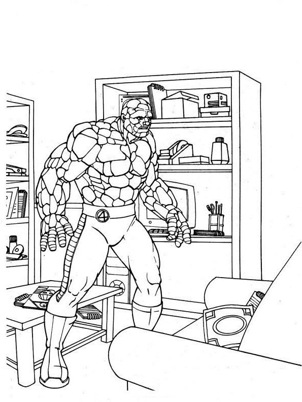 Drawing 19 from Fantastic Four coloring page to print and coloring